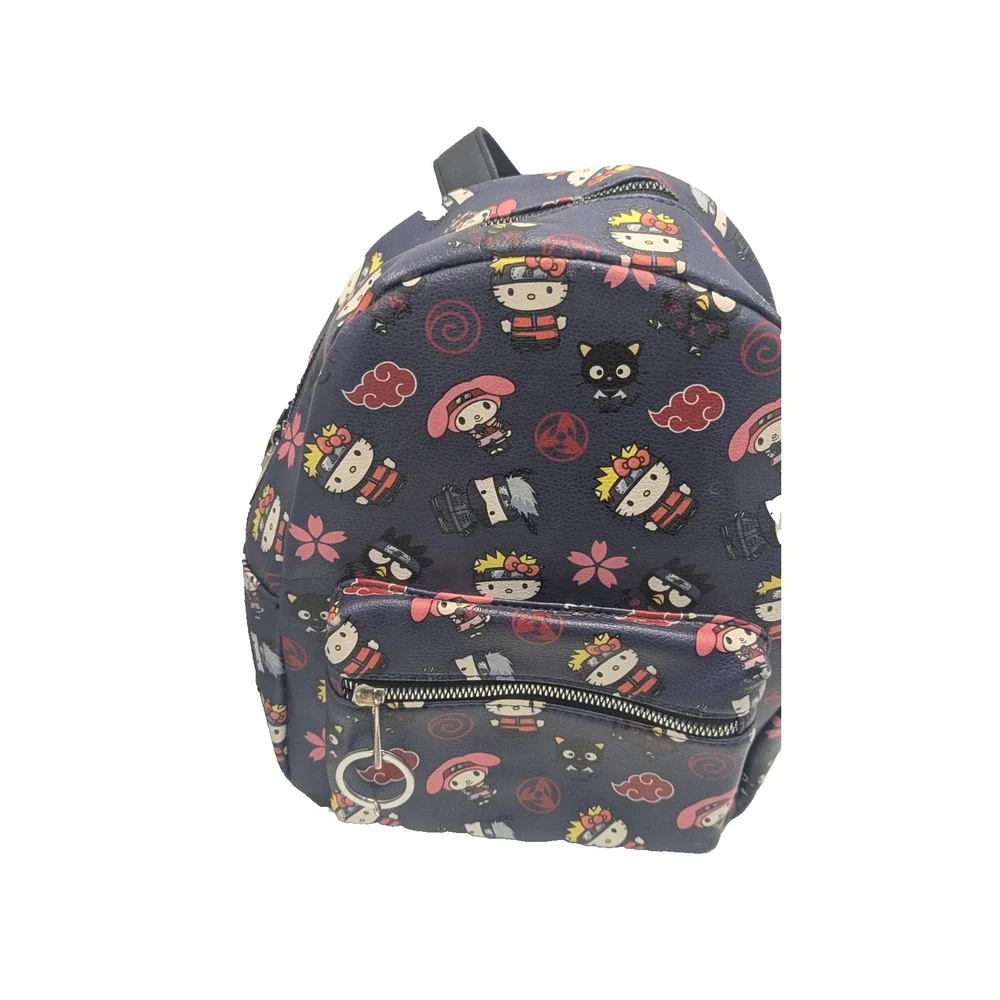 Naruto Shippuden x Hello Kitty Mini Backpack Sanrio Anime Faux Leather Bag